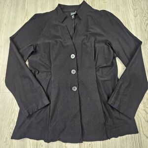 Eileen Fisher Jacket Womens Small Button Up Blazer Stretch Made in USA‎ Sample